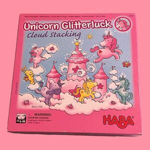 Haba Unicorn Glitterluck Cloud Stacking Game COMPLETE